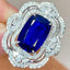 14K GOLD 3.97 CTW NATURAL SAPPHIRE & DIAMOND RING