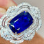 14K GOLD 3.97 CTW NATURAL SAPPHIRE & DIAMOND RING