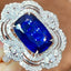 14K GOLD 3.97 CTW NATURAL SAPPHIRE & DIAMOND RING