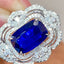 14K GOLD 3.97 CTW NATURAL SAPPHIRE & DIAMOND RING