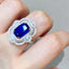 14K GOLD 3.97 CTW NATURAL SAPPHIRE & DIAMOND RING