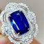 14K GOLD 3.97 CTW NATURAL SAPPHIRE & DIAMOND RING