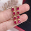 14K GOLD 2.3 CT NATURAL RUBY & DIAMOND EARRINGS