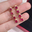14K GOLD 2.3 CT NATURAL RUBY & DIAMOND EARRINGS