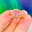 14K GOLD 1.25 CT NATURAL SPINEL & DIAMOND RING