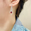 14K GOLD 1.15 CT NATURAL RUBY & DIAMOND & SAPPHIRE EARRINGS