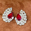 14K GOLD 3.78 CTW NATURAL RUBY & DIAMOND EARRINGS