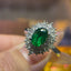 14K GOLD 2.16 CTW NATURAL EMERALD & DIAMOND RING
