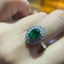 14K GOLD 2.16 CTW NATURAL EMERALD & DIAMOND RING