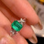 14K GOLD 1.30 CTW NATURAL EMERALD & DIAMOND RING
