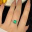 14K GOLD 1.30 CTW NATURAL EMERALD & DIAMOND RING
