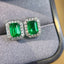 14K GOLD 1.94 CTW NATURAL EMERALD & DIAMOND EARRINGS