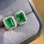 14K GOLD 1.94 CTW NATURAL EMERALD & DIAMOND EARRINGS