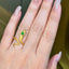 14K GOLD 0.20 CTW NATURAL EMERALD & DIAMOND RING