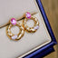 14K GOLD 0.79 CTW NATURAL SAPPHIRE & DIAMOND EARRINGS