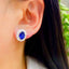 14K GOLD 4.89 CTW NATURAL SAPPHIRE & DIAMOND EARRINGS