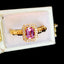 14K GOLD 0.46 CTW NATURAL PADPARADSCHA SAPPHIRE & DIAMOND RING