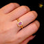 14K GOLD 0.46 CTW NATURAL PADPARADSCHA SAPPHIRE & DIAMOND RING