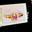 14K GOLD 0.46 CTW NATURAL PADPARADSCHA SAPPHIRE & DIAMOND RING