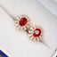 14K GOLD 0.85 CTW NATURAL RUBY & DIAMOND EARRINGS