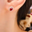 14K GOLD 0.85 CTW NATURAL RUBY & DIAMOND EARRINGS