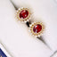 14K GOLD 0.83 CTW NATURAL RUBY & DIAMOND EARRINGS