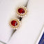 14K GOLD 0.83 CTW NATURAL RUBY & DIAMOND EARRINGS