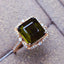 14K GOLD 3.55 CT NATURAL TOURMALINE & DIAMOND RING