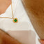 14K GOLD 1.5 CT NATURAL EMERALD & DIAMOND PENDANT( WITHOUT CHAIN )