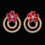 14K GOLD 1.01 CTW NATURAL RUBY & DIAMOND EARRINGS