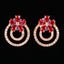 14K GOLD 1.01 CTW NATURAL RUBY & DIAMOND EARRINGS
