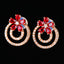14K GOLD 1.01 CTW NATURAL RUBY & DIAMOND EARRINGS