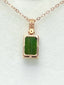 14K GOLD 2.64 CT NATURAL TOURMALINE & MOISSANITE PENDANT( WITHOUT CHAIN )