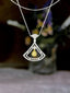 14K GOLD 0.5 CT NATURAL COLOR DIAMOND NECKLACE
