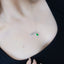 14K GOLD 1.05 CTW VIVID GREEN NATURAL EMERALD & DIAMOND NECKLACE
