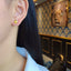 14K GOLD 2.2 CT NATURAL SAPPHIRE & DIAMOND EARRINGS