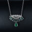 14K GOLD 4.2 CT NATURAL EMERALD & DIAMOND NECKLACE