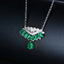 14K GOLD 4.2 CT NATURAL EMERALD & DIAMOND NECKLACE