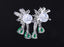 14K GOLD 0.94 CTW VIVID GREEN NATURAL EMERALD & DIAMOND EARRINGS
