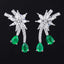 14K GOLD 0.94 CTW VIVID GREEN NATURAL EMERALD & DIAMOND EARRINGS