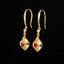 14K GOLD 0.33 CTW NATURAL RUBY & DIAMOND EARRINGS
