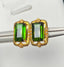 14K GOLD 2.70 CT NATURAL TOURMALINE & DIAMOND EARRINGS