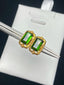 14K GOLD 2.70 CT NATURAL TOURMALINE & DIAMOND EARRINGS
