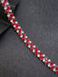 14K GOLD 9.62 CTW NATURAL RUBY & DIAMOND BRACELET