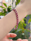 14K GOLD 9.62 CTW NATURAL RUBY & DIAMOND BRACELET