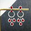 14K GOLD 2.23 CTW NATURAL RUBY & DIAMOND EARRINGS