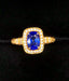 14K GOLD 2.25 CTW NATURAL SAPPHIRE & DIAMOND RING
