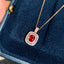 14K GOLD 0.54 CTW NATURAL RUBY & DIAMOND NECKLACE