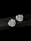 14K GOLD 0.46 CT NATURAL H DIAMOND & FLOWERS EARRINGS