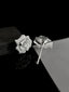 14K GOLD 0.46 CT NATURAL H DIAMOND & FLOWERS EARRINGS